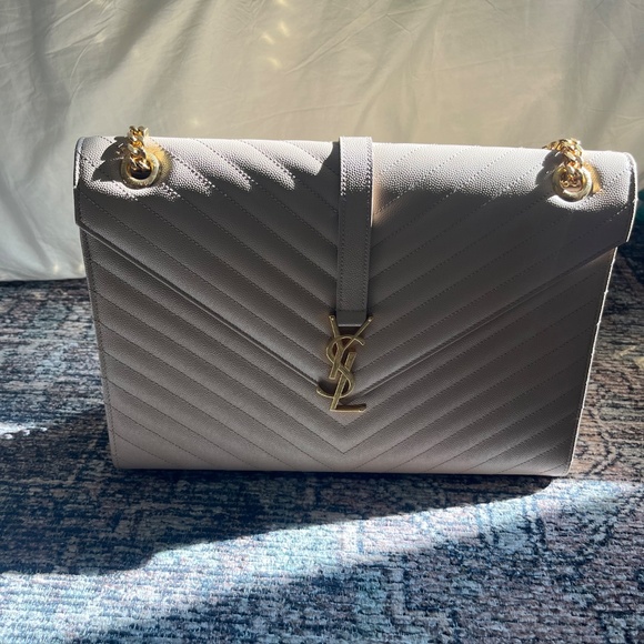 YSL Large Monogram Matelasse Envelope Bag- Saint Laurent - Picture 6 of 11